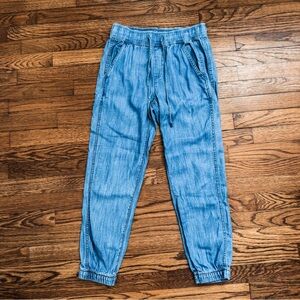 GAP Light Blue Elastic Waist Denim Joggers